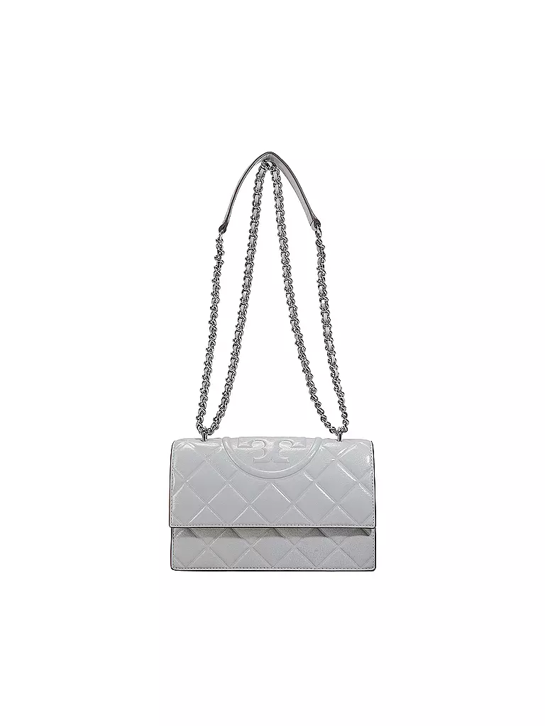 TORY BURCH | Bolso de cuero - Bolso de hombro FLEMING SMALL | Gris