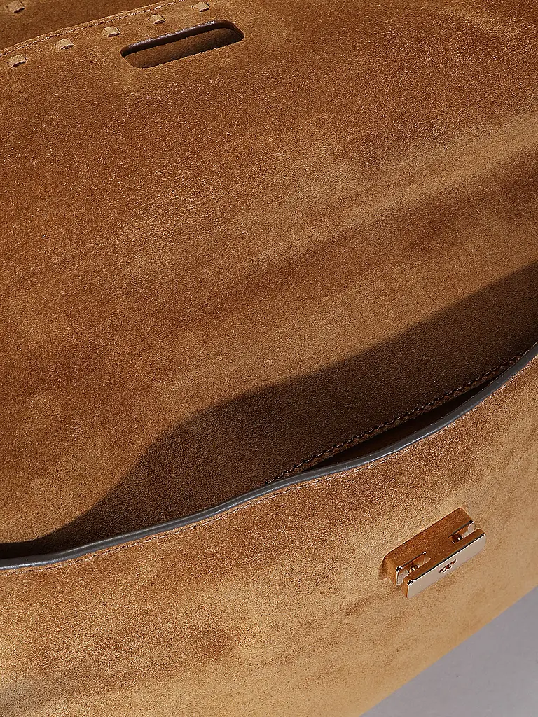 TORY BURCH | Bolso de cuero - Bolso de hombro LEE RADZIWILL Large | Camel