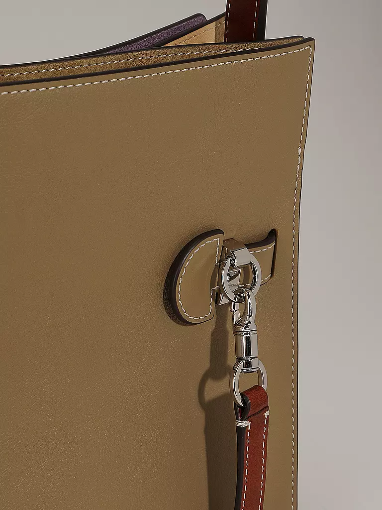 TORY BURCH | Bolso de cuero - Bolso de mano LEE RADZIEILL Small | Beige