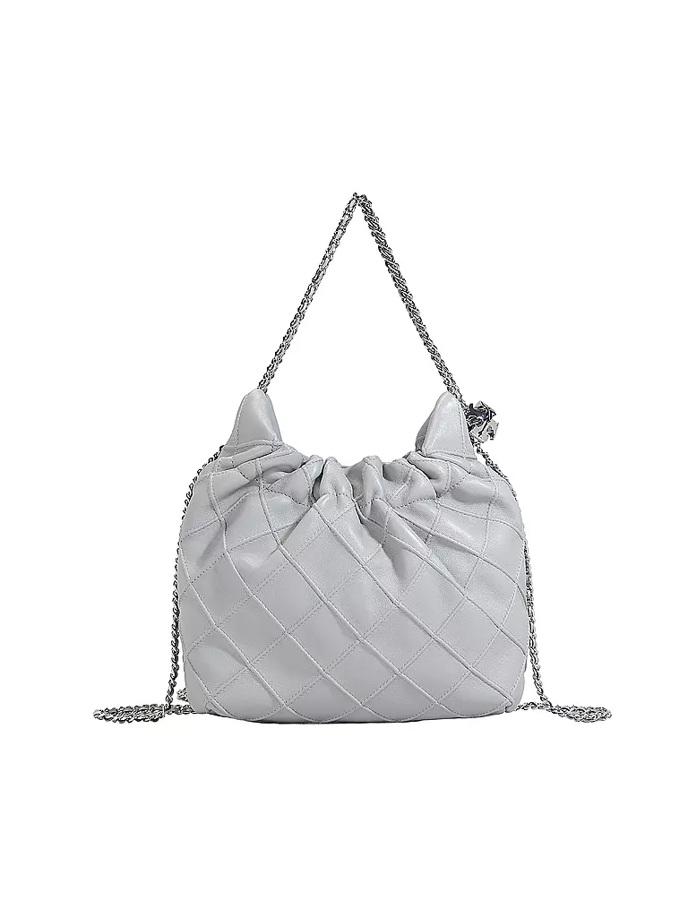 TORY BURCH | Bolso de cuero - Bolso Hobo FLEMING MINI | Gris