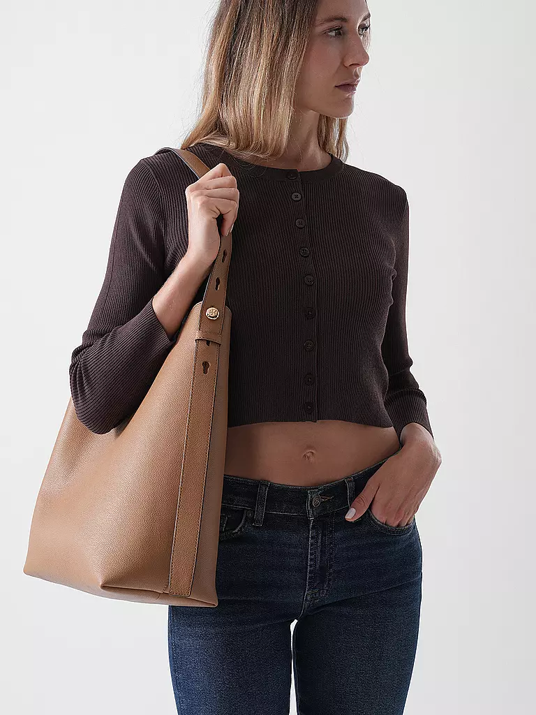 TORY BURCH | Bolso de cuero - Bolso Hobo ROMY | Beige