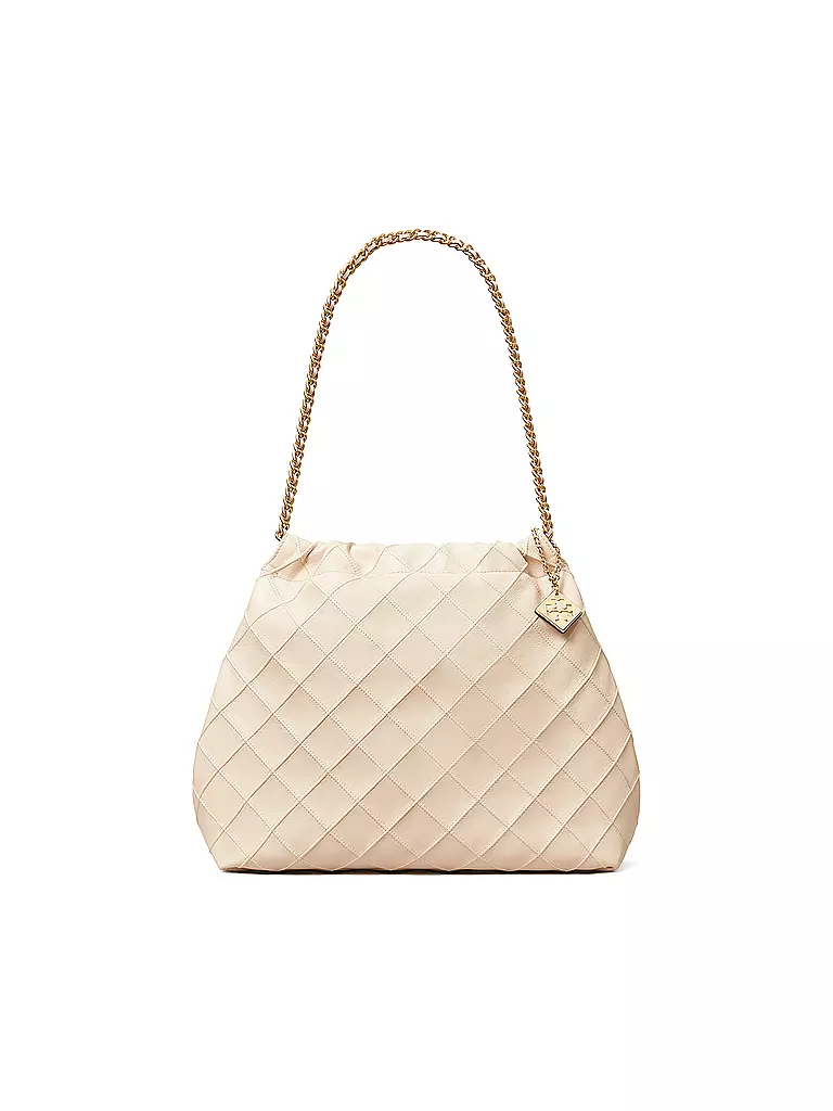 TORY BURCH | Bolso de cuero - Hobo FLEMING | Crema