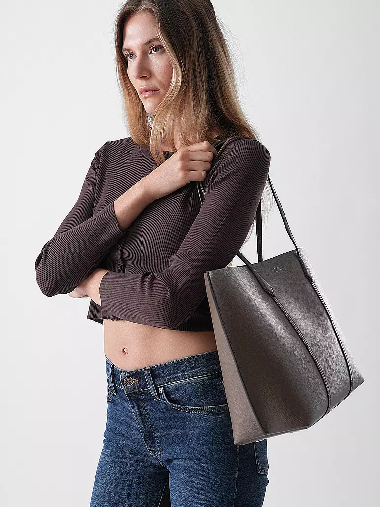 TORY BURCH | Bolso de cuero - Shopper PERRY | Marrón claro