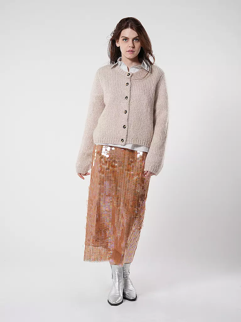 TORY BURCH | Falda midi SEQUINS | Cobre
