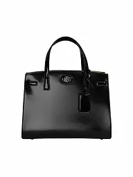 TORY BURCH | Ledertasche - Henkeltasche ROBINSON SPAZZOLATO  Small | Negro