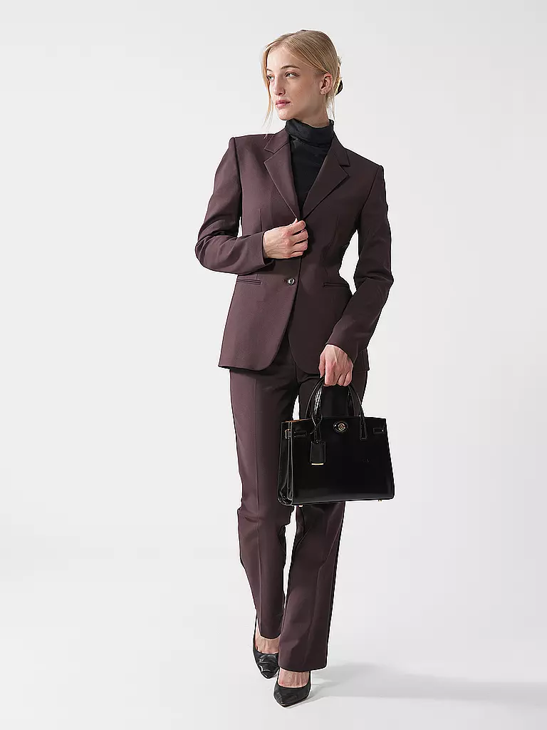 TORY BURCH | Ledertasche - Henkeltasche ROBINSON SPAZZOLATO  Small | Negro