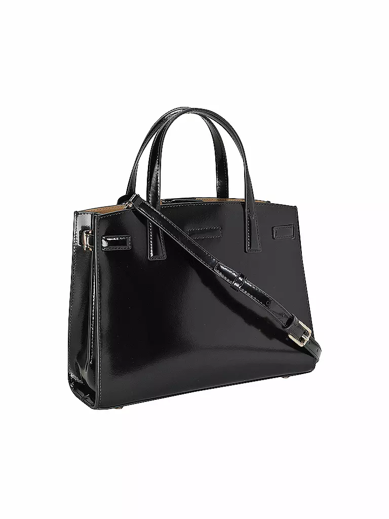 TORY BURCH | Ledertasche - Henkeltasche ROBINSON SPAZZOLATO  Small | Negro