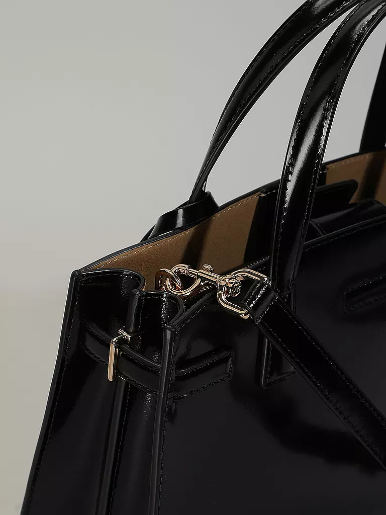 TORY BURCH | Ledertasche - Henkeltasche ROBINSON SPAZZOLATO  Small | Negro