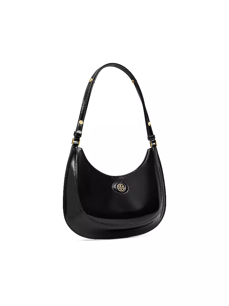 TORY BURCH | Ledertasche - Henkeltasche ROBINSON SPAZZOLATO | Negro
