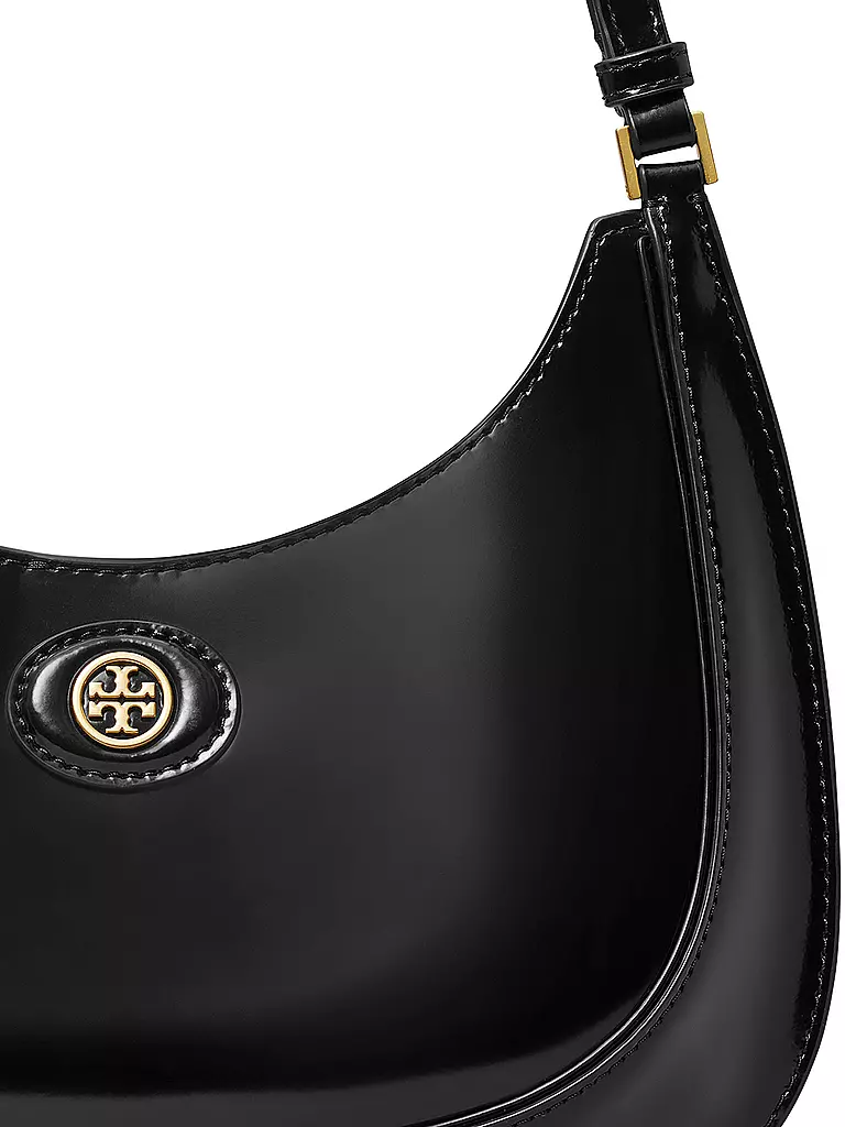 TORY BURCH | Ledertasche - Henkeltasche ROBINSON SPAZZOLATO | Negro