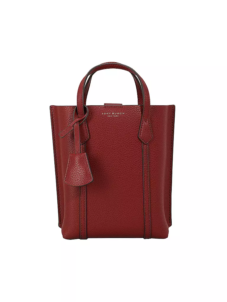TORY BURCH | Ledertasche - Mini Bag PERRY MINI TOTE | Rojo oscuro