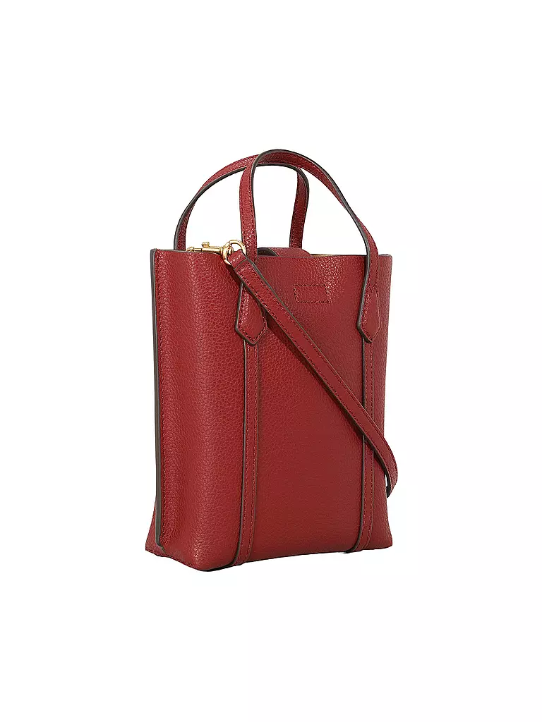 TORY BURCH | Ledertasche - Mini Bag PERRY MINI TOTE | Rojo oscuro
