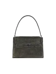 TORY BURCH | Bolso de cuero - Bolso de hombro LEE RADZIWILL Large | Verde oscuro