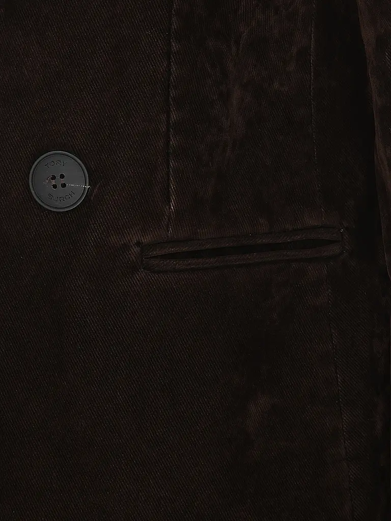 TORY BURCH | Nombre del producto: Chaqueta vaquera
Marca: TORY BURCH
Color: marrón
Categorías: Moda, Mujer

Largo de manga: Manga larga
Material: Denim, Algodón
Forma del cuello: Cuello de solapa
Diseño: Liso
Corte (Prenda exterior): Regular
Estilo: Glamour
Detall | Marrón