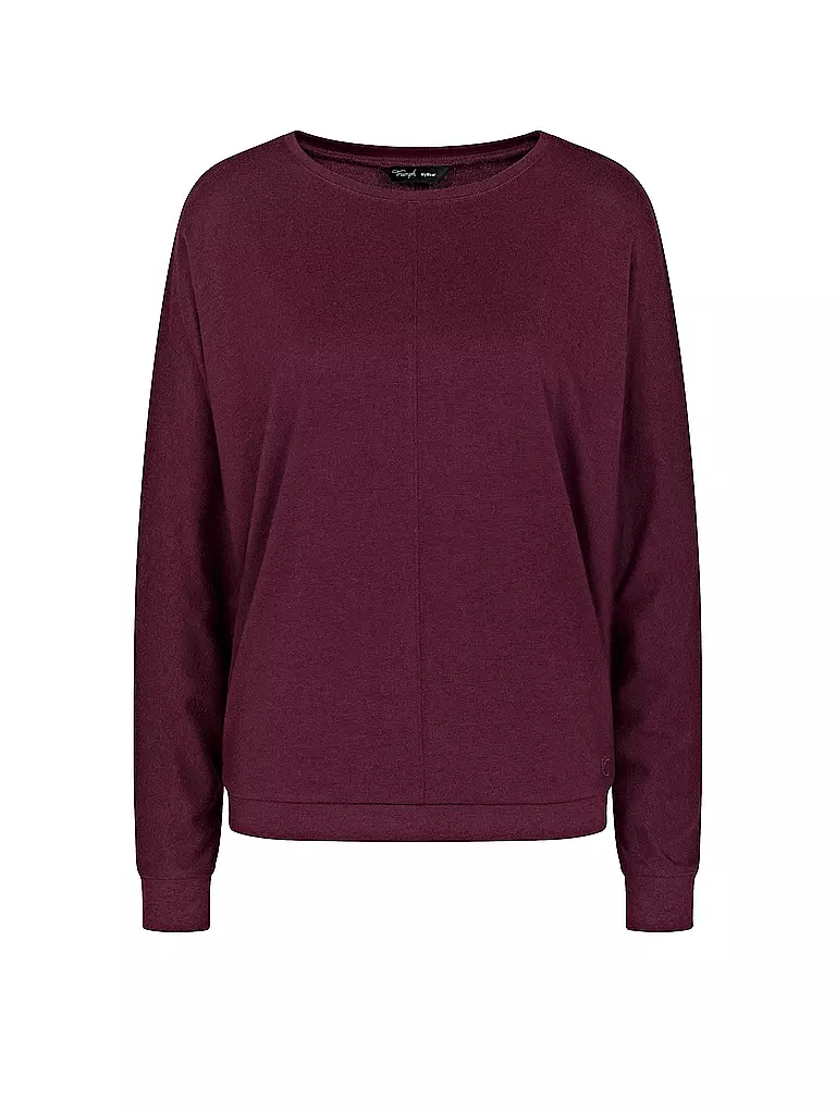 TRIUMPH | Camiseta de manga larga para estar en casa COZY COMFORT | Rojo oscuro