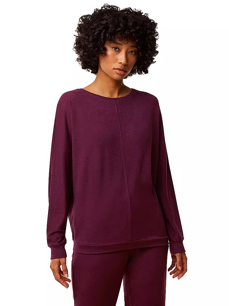 TRIUMPH | Camiseta de manga larga para estar en casa COZY COMFORT | Rojo oscuro