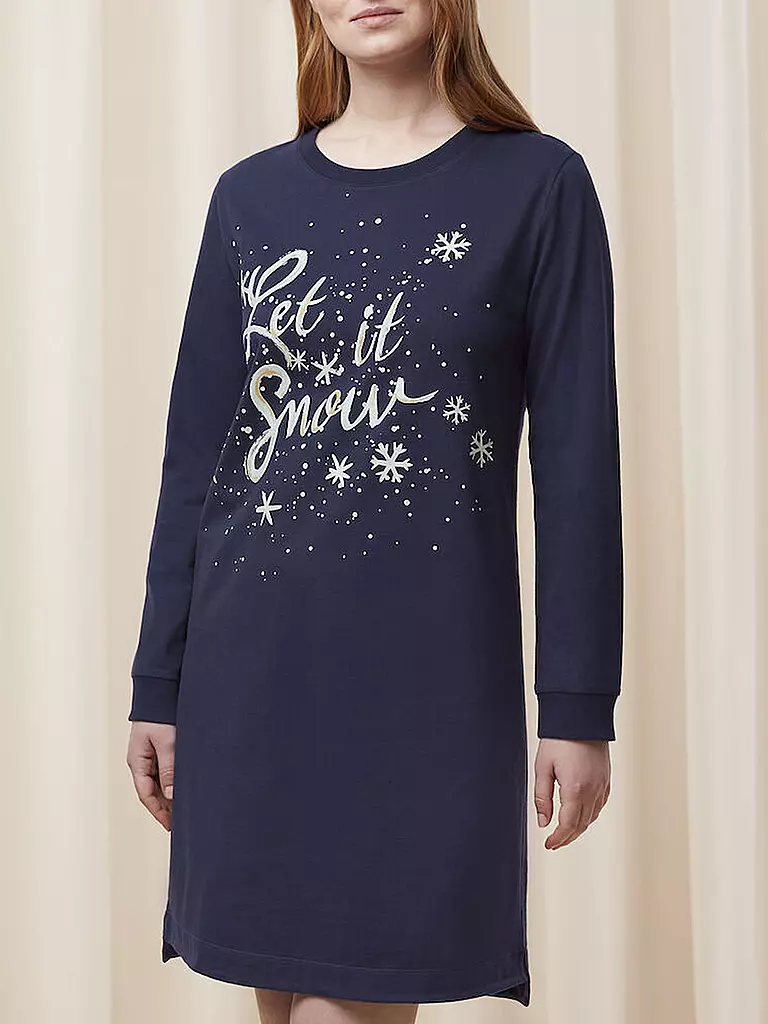 TRIUMPH | Sleepshirt - Nachthemd WINTER MOMENTS | Azul oscuro