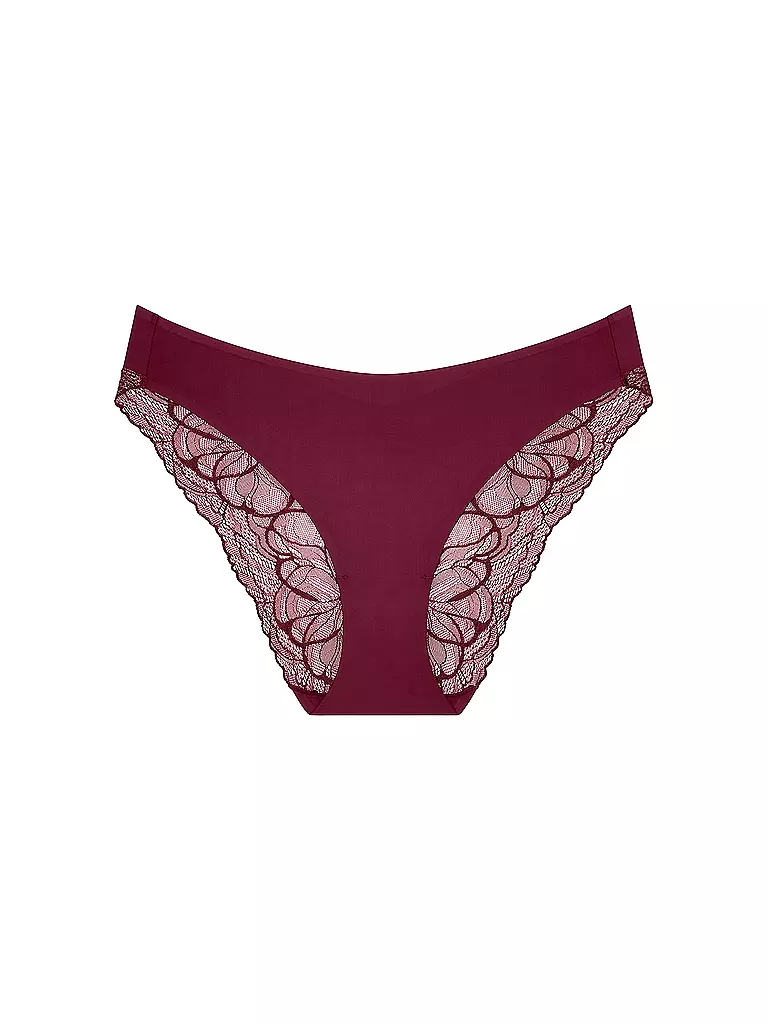 TRIUMPH | Slip BODY MAKE-UP ILLUSION LACE woodrose | Rojo oscuro