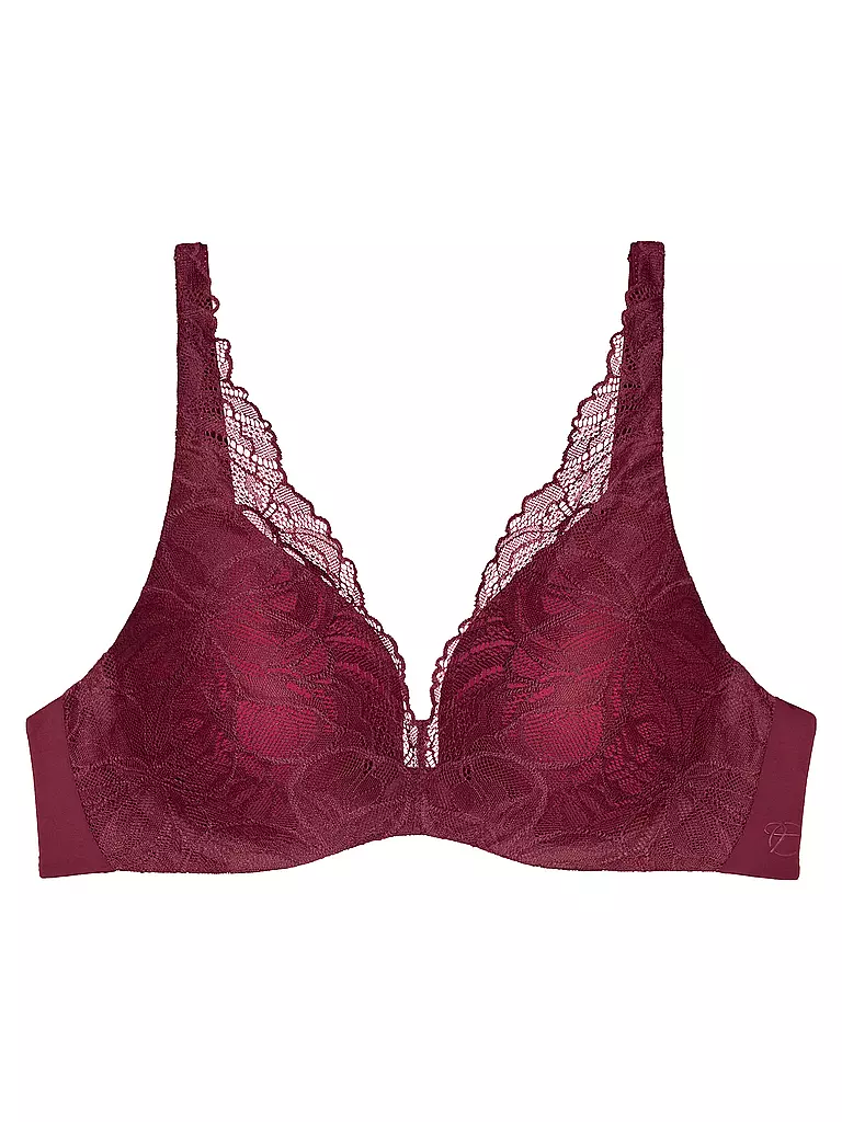 TRIUMPH | Sujetador con aros BODY MAKE-UP ILLUSION LACE woodrose | Rojo oscuro