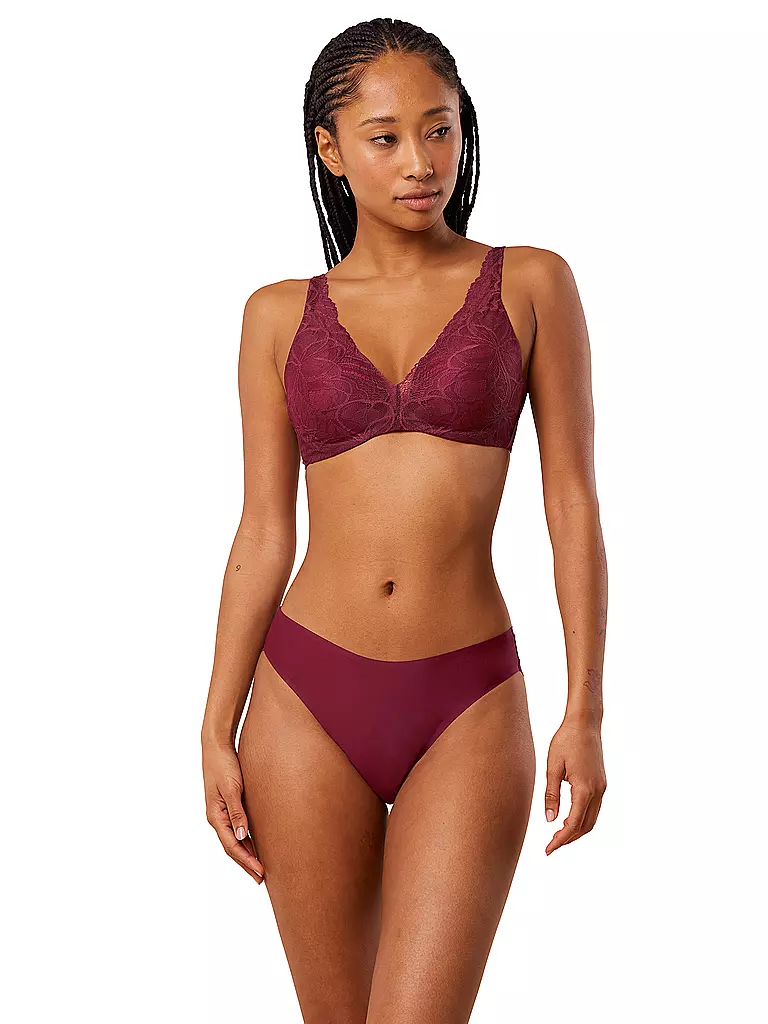 TRIUMPH | Sujetador con aros BODY MAKE-UP ILLUSION LACE woodrose | Rojo oscuro