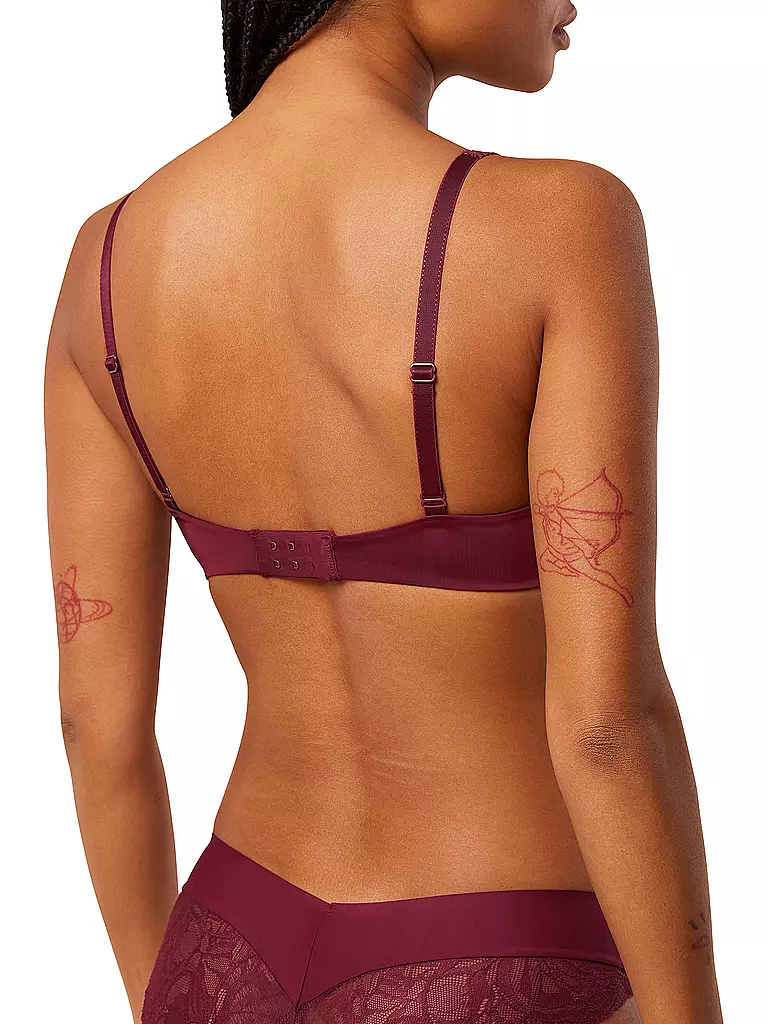TRIUMPH | Sujetador con aros BODY MAKE-UP ILLUSION LACE woodrose | Rojo oscuro