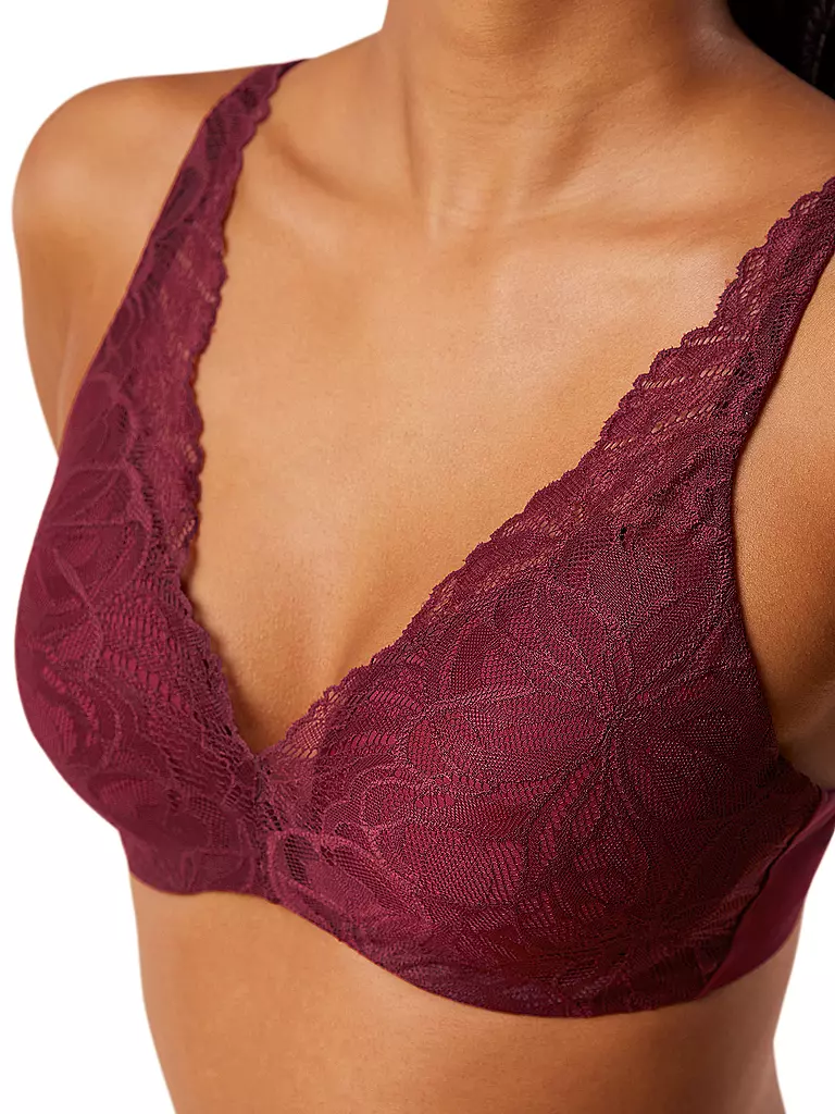 TRIUMPH | Sujetador con aros BODY MAKE-UP ILLUSION LACE woodrose | Rojo oscuro