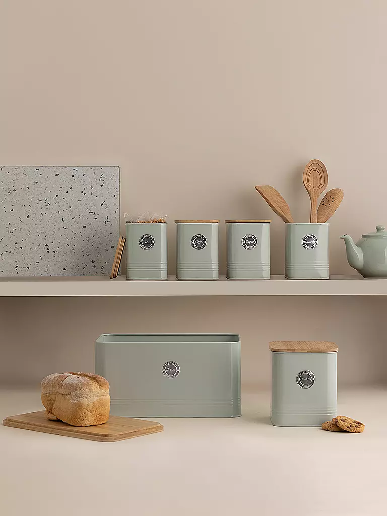 TYPHOON | Bote de café SQUIRCLE 1,3 l verde pastel/bambú | Verde claro