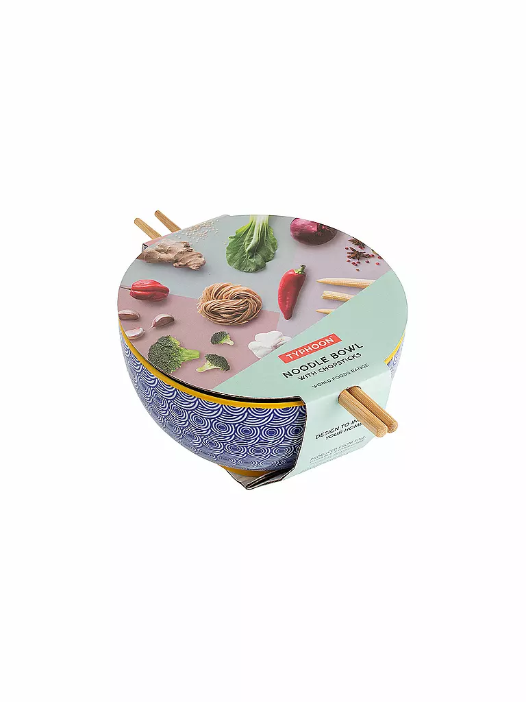 TYPHOON | Cuenco asiático con palillos 2 piezas | Multicolor