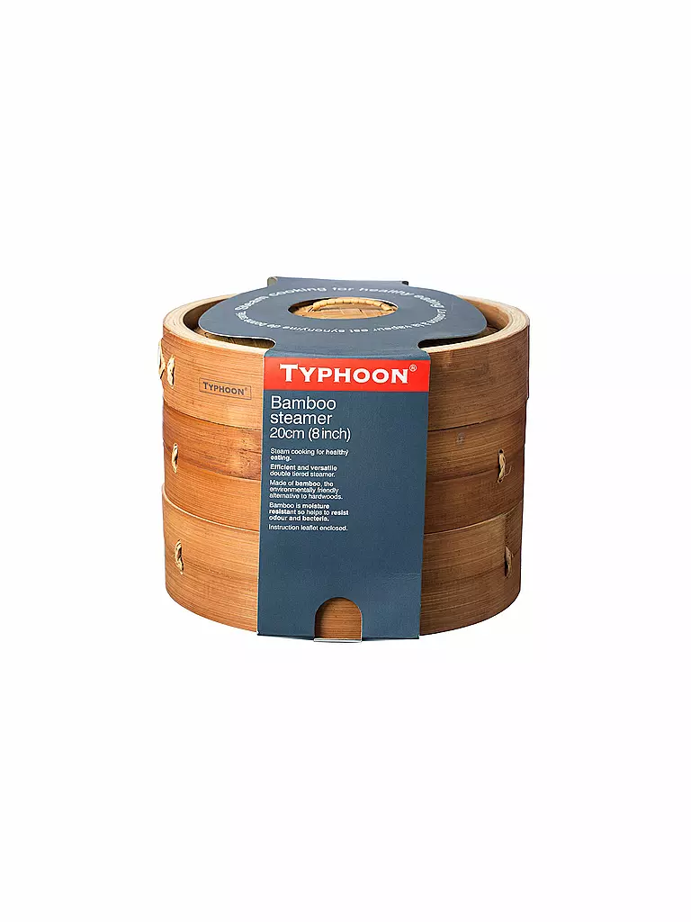 TYPHOON | Vaporera de bambú 3 piezas | Marrón