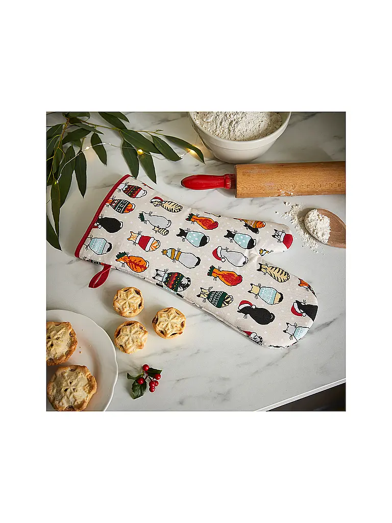 ULSTER WEAVERS | Guante de cocina CHRISTMAS CATS IN WAITING | Multicolor