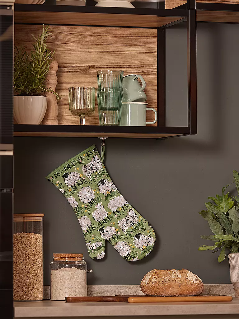 ULSTER WEAVERS | Guante de cocina Woolly Sheep | Verde claro