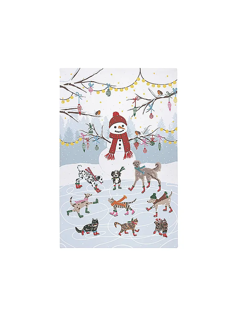 ULSTER WEAVERS | Paño de cocina 45x75cm ANIMALES PATINAJE SOBRE HIELO | Multicolor