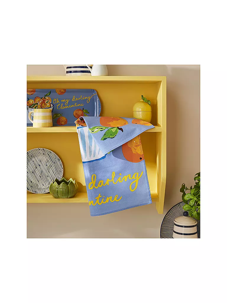 ULSTER WEAVERS | Paño de cocina 45x75cm Summer Fruits Clementine | Azul claro