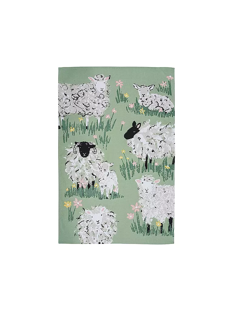 ULSTER WEAVERS | Paño de cocina Woolly Sheep | Verde claro