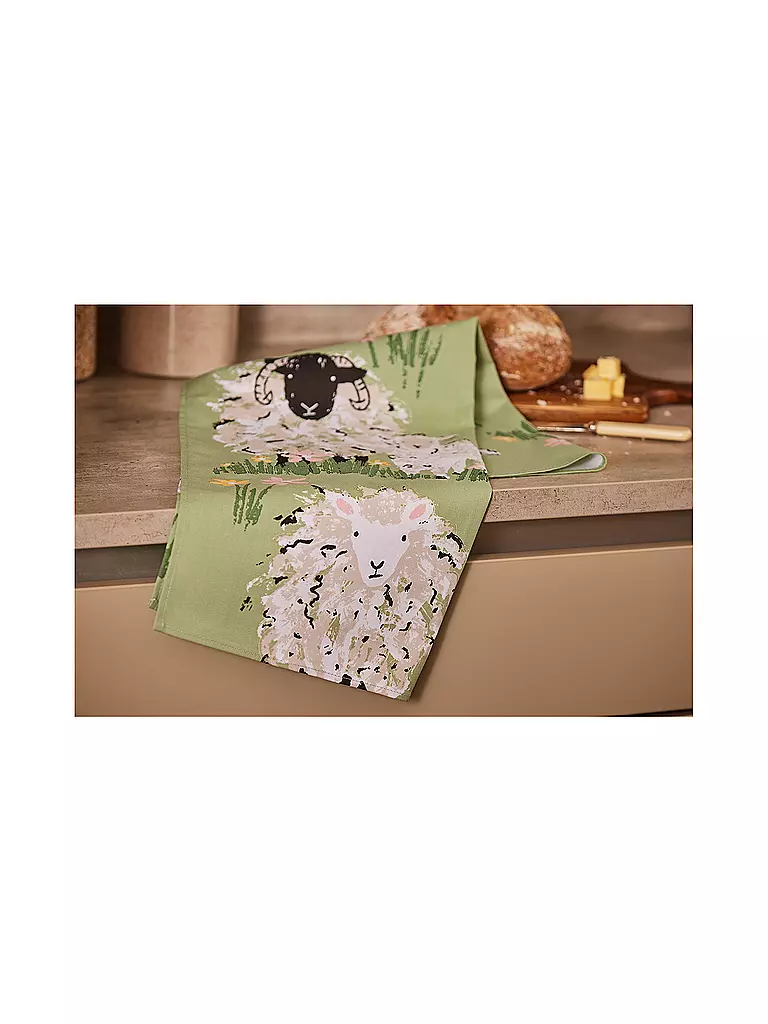 ULSTER WEAVERS | Paño de cocina Woolly Sheep | Verde claro