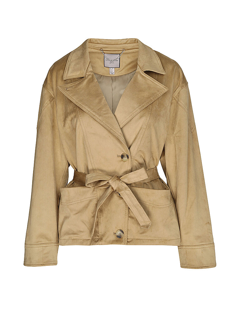Blazer efecto piel marrón claro XL
