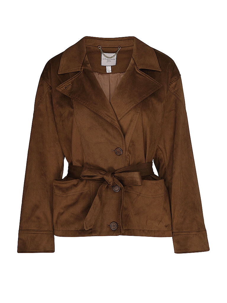 Blazer efecto piel marrón XL
