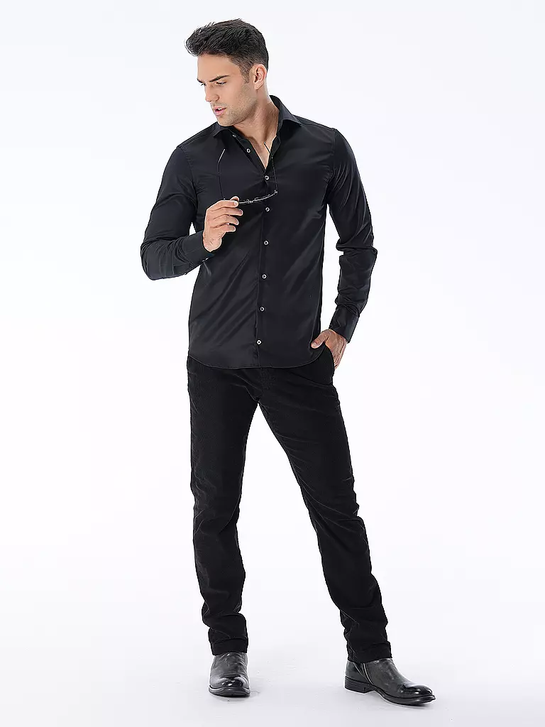 VAN LAACK | Camisa Tailor Fit RIVARA | Negro