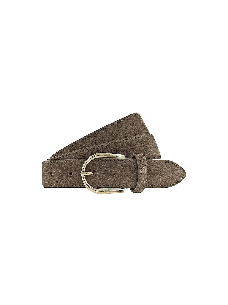Cinturón de cuero beige 105