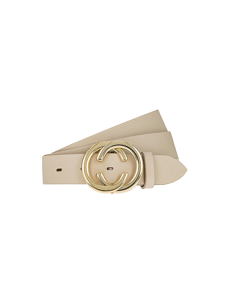 Cinturón de cuero crema 100