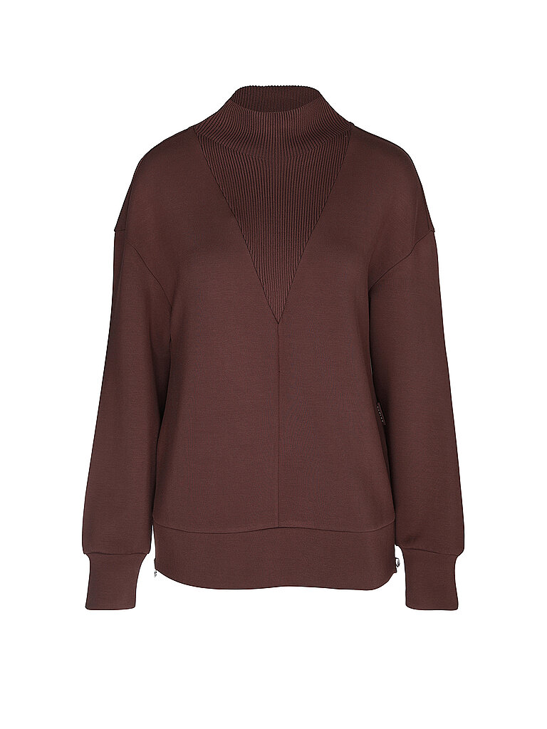 Varley Jersey de cuello alto NOVI rojo oscuro