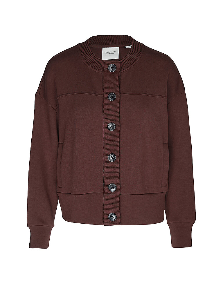 Varley Sudadera con cremallera rojo oscuro