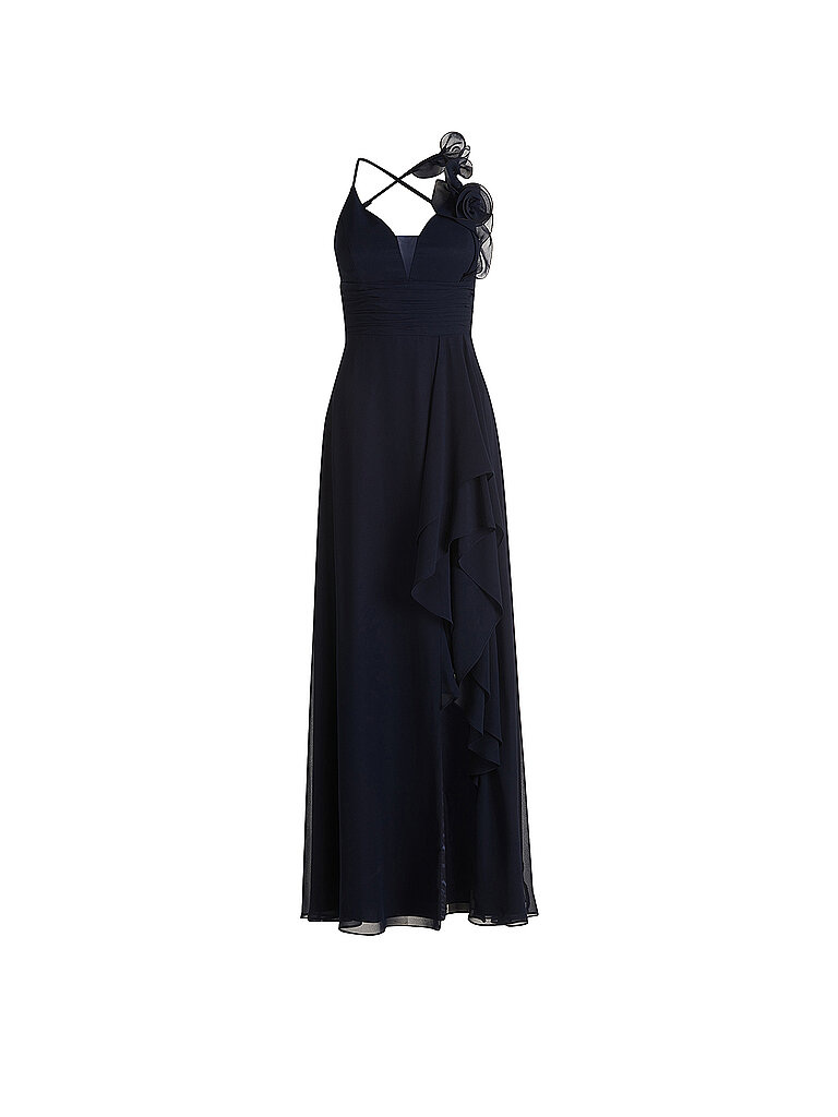 Vestido de noche azul oscuro 38