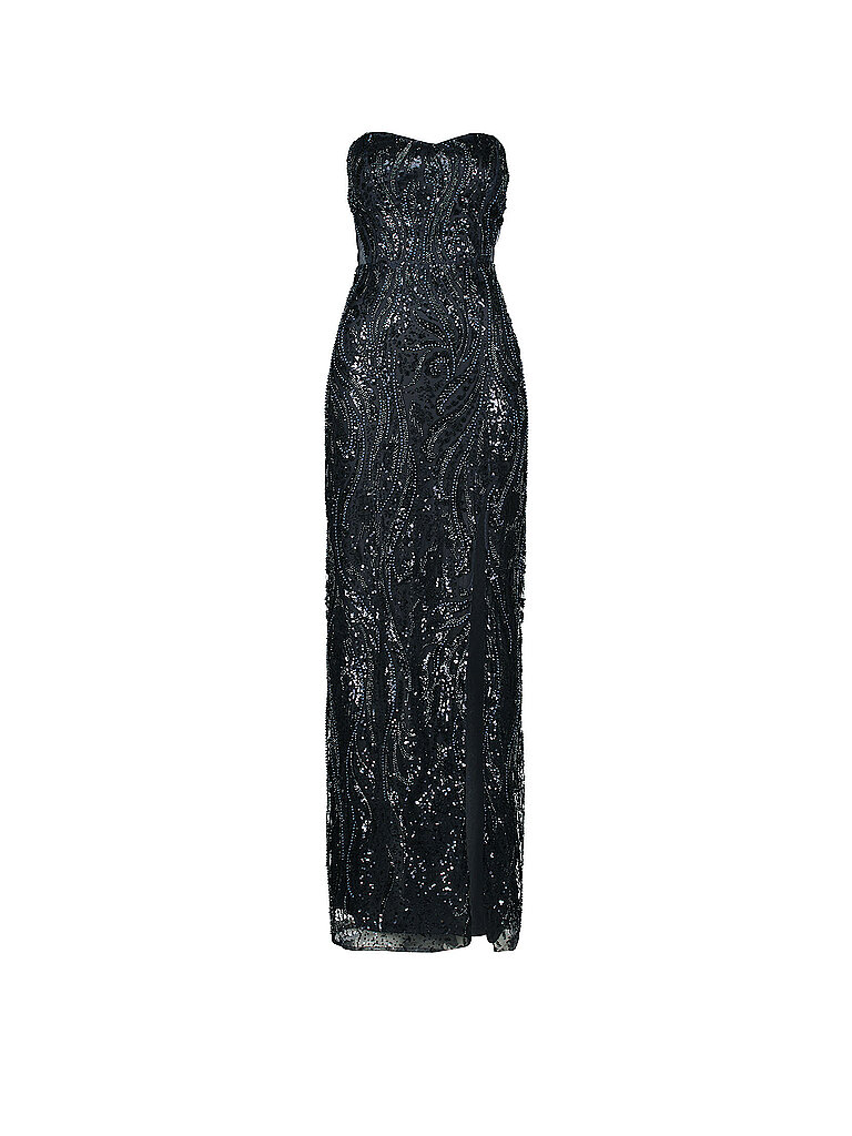 Vestido de noche azul oscuro 38