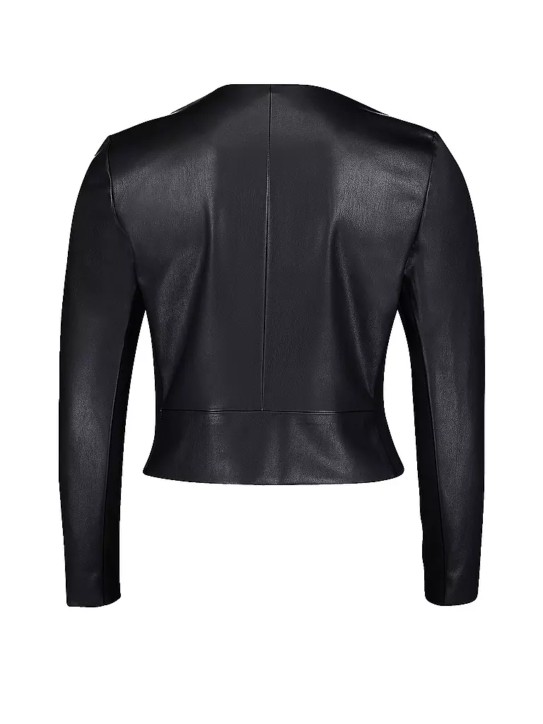 VERA MONT | Chaqueta corta de imitación de cuero | Negro