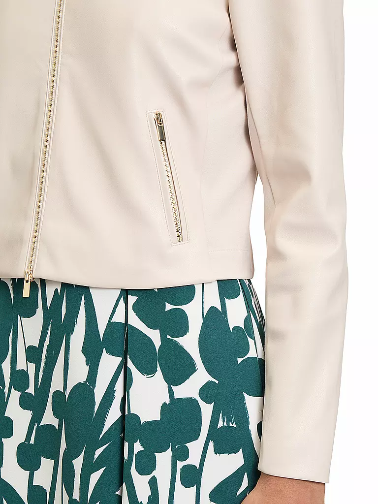 VERA MONT | Chaqueta corta de imitación de cuero | Crema