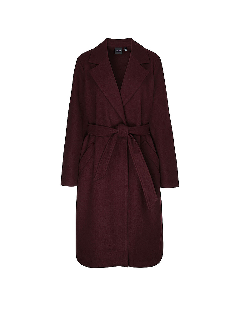 Vero Moda Abrigo VMFORTUNEAYA rojo oscuro