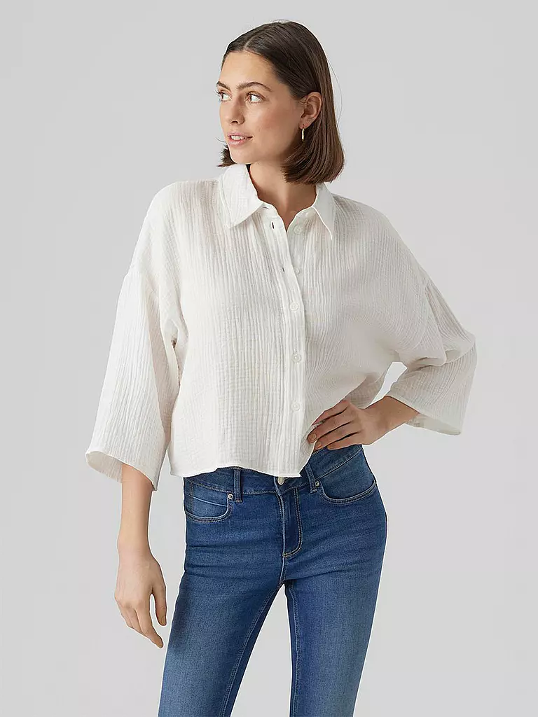 VERO MODA | Blusenshirt  VMNATALI CROP | Blanco
