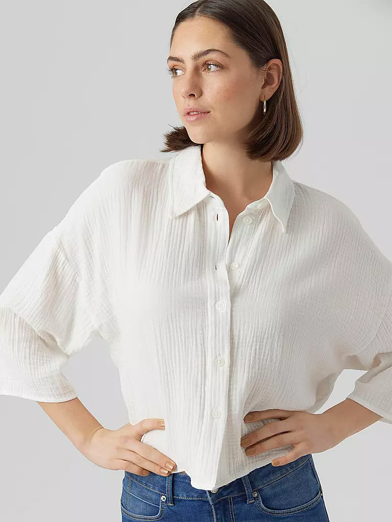 VERO MODA | Blusenshirt  VMNATALI CROP | Blanco