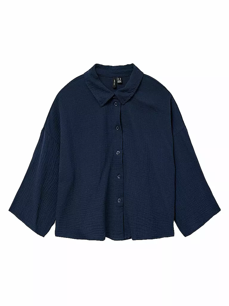 VERO MODA | Blusenshirt VMNATALI CROP | Azul oscuro